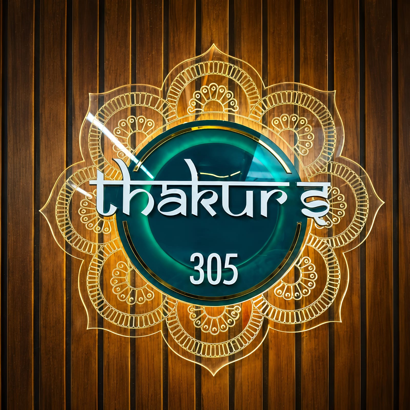Mandala Glow 3D Acrylic Nameplate