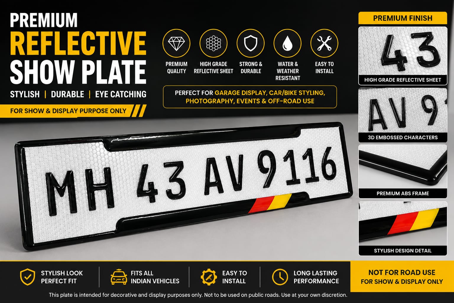 GEL Premium Reflective Show Plates