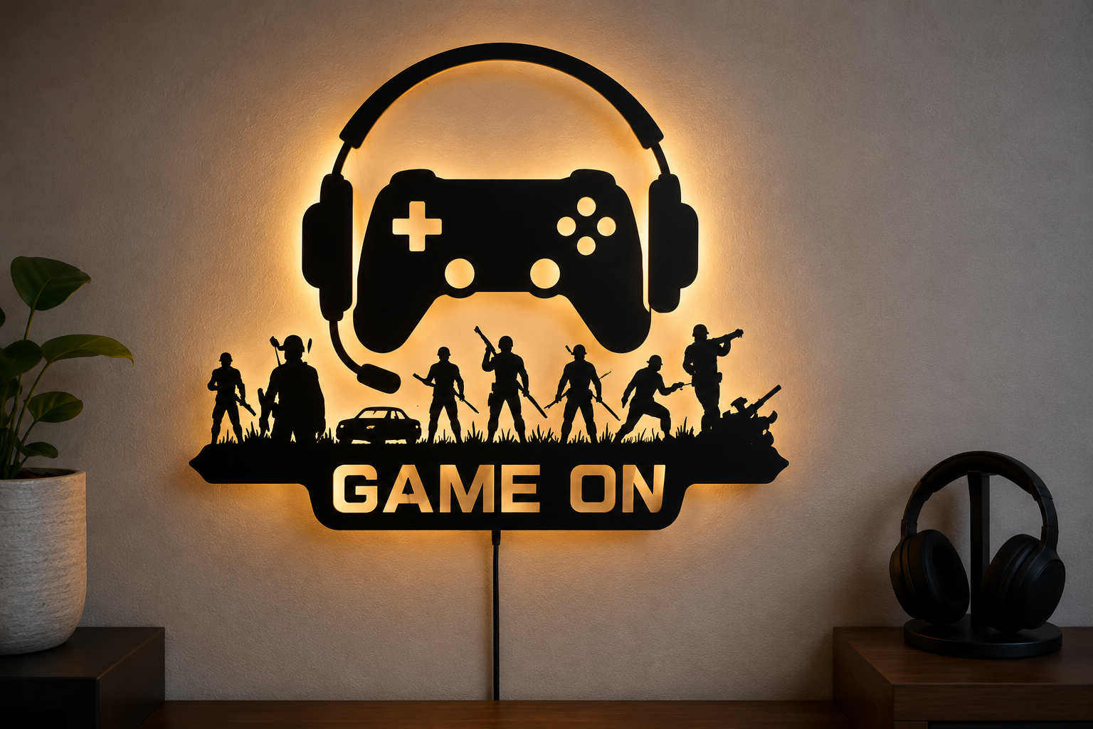 LED MDF Wall Art
