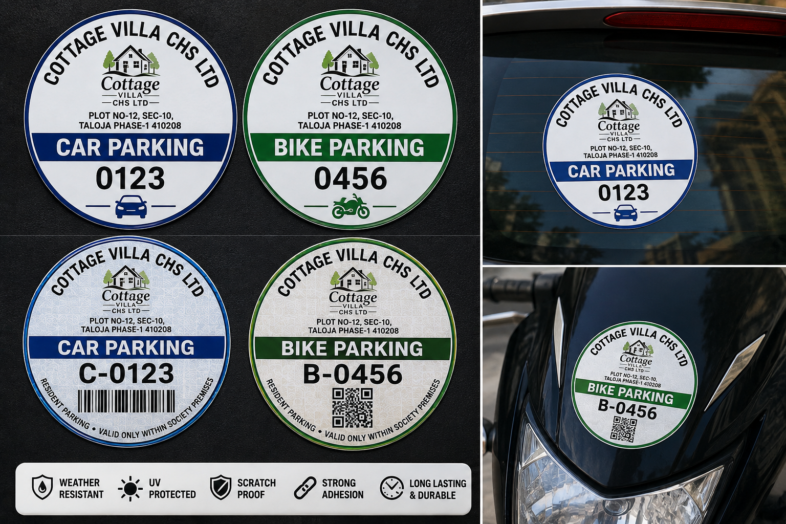 Society Parking Stickers (Round)
